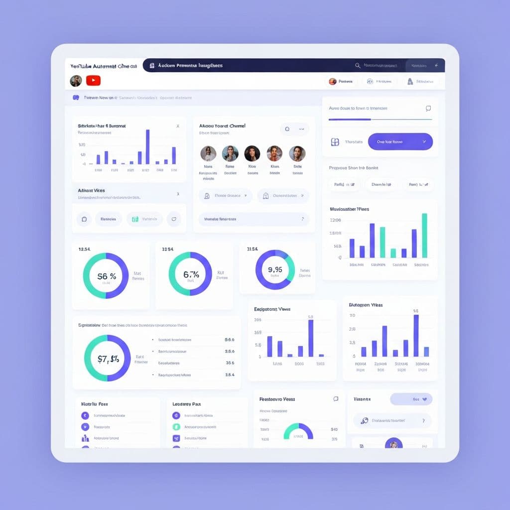 YouTube automation analytics dashboard created by ZeroEmbed